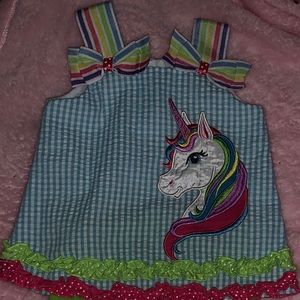 Rare Editions baby girl 3-6 months Unicorn outfit